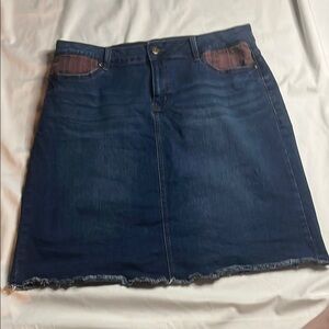 Cato Denim Cut Off Skirt